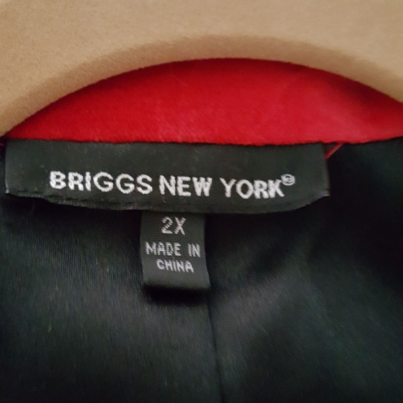 Briggs New York Red Velvet Jacket 2X, Gently Preloved - Picture 3 of 4